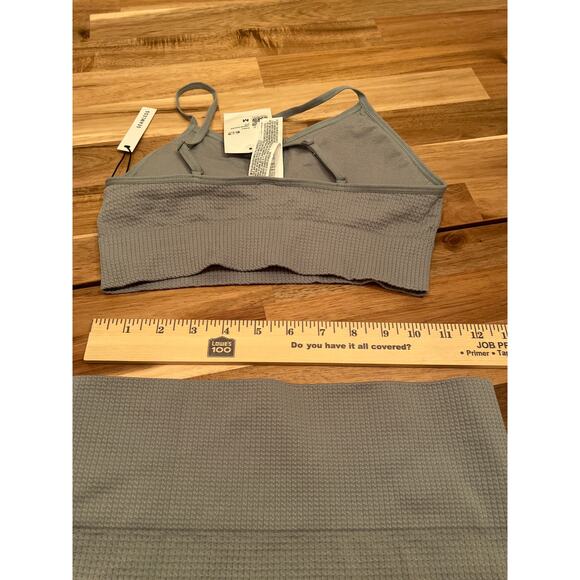 Forever 21 Jade green waffle knit seamless bra and short set‎ size medium NWT - Picture 5 of 5